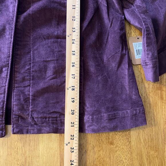 Jeanstar Womens Arielle Velvety Jacket Medium 3/4 Sleeve Cropped Wide Collar Y2K - Picture 9 of 10